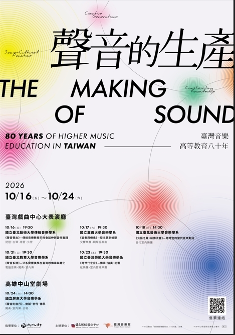 海報_聲音的生產-臺灣音樂高等教育80年